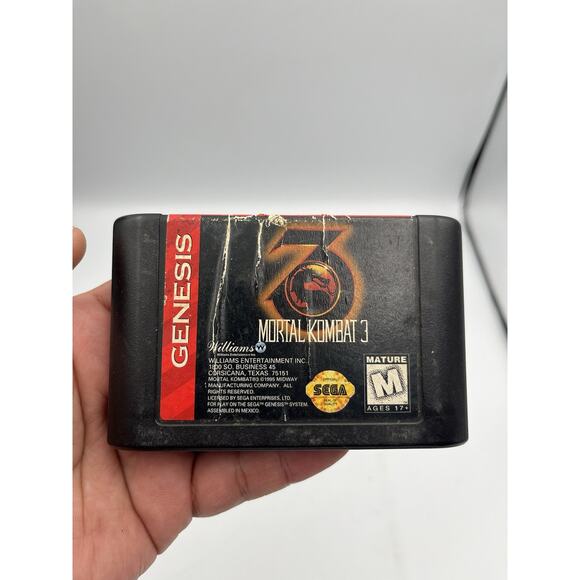 Mortal Kombat 3 (Sega Genesis, 1995) Cartridge Only Authentic Tested Works!!! - Picture 1 of 5